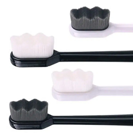 Anti-Bacterial Tooth Brush - 1 Pack of Smooth Touch in Black and White